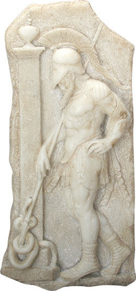 Sepulchral Warrior Frieze Wall Plaque Statue Hellenistic Greek Replica